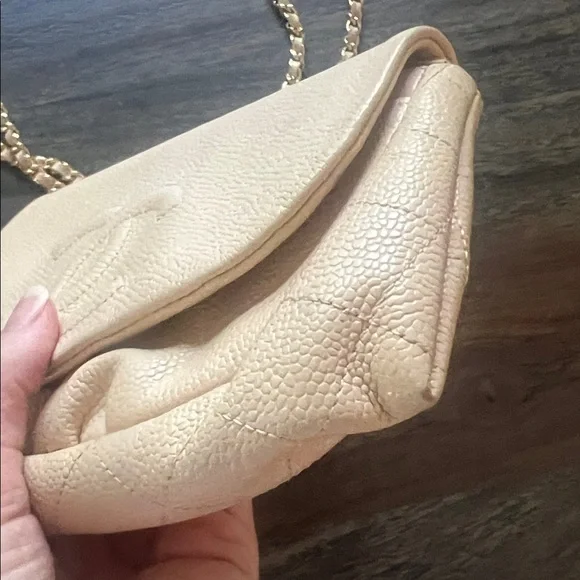 Chanel Beige Half Moon WOC Bag Purse - Picture 6 of 11